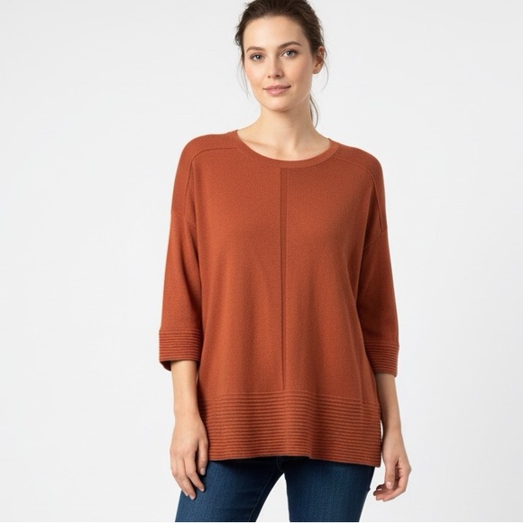 Sweaters - Cyrus Rust Orange 3/4 Dolman sleeves Knit Sweater size 1X